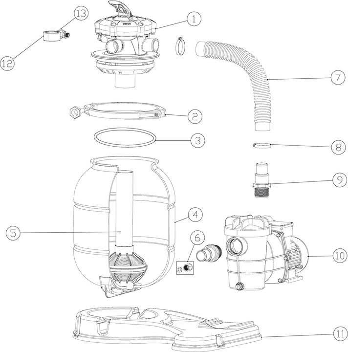 Produktbild SunSun Ersatzteil: Manometer Druckanzeige Sandfilter Sandfilteranlage Poolfilter