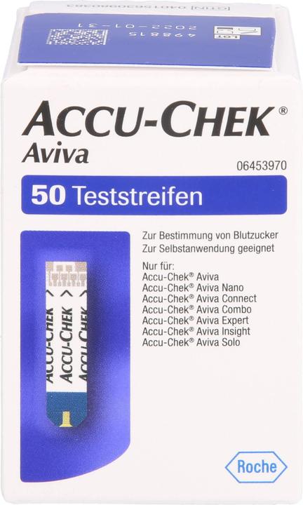 Produktbild Roche Accu-Chek Aviva Blutzucker Teststreifen, 50 St. Teststreifen (Teststreifen)