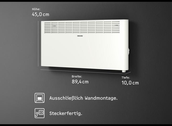 Actual product image Stiebel Eltron CNS 2500 Plus LCD, 2.5 kW wall convector for approx. 30 m², TÜV tested (2500 W)