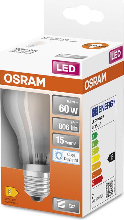 Produktbild Osram E27 Birne (E27, 6.50 W, 806 lm, 6 x, E)
