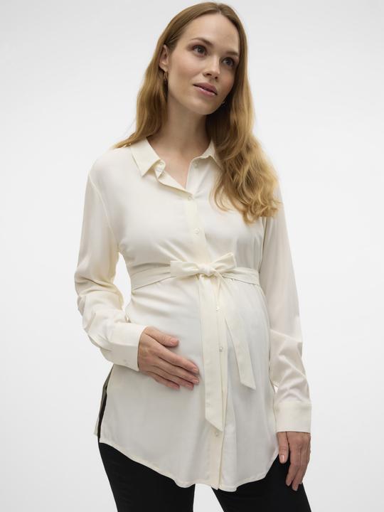 Actual product image Mamalicious Normal geschnitten Hemdkragen Ärmelbündchen mit Knopf Schmale Ärmel Hemd Hemd (XL)