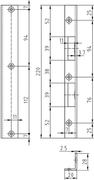 Glutz Winkelschliessblech B-1120 (Schliessblech)
