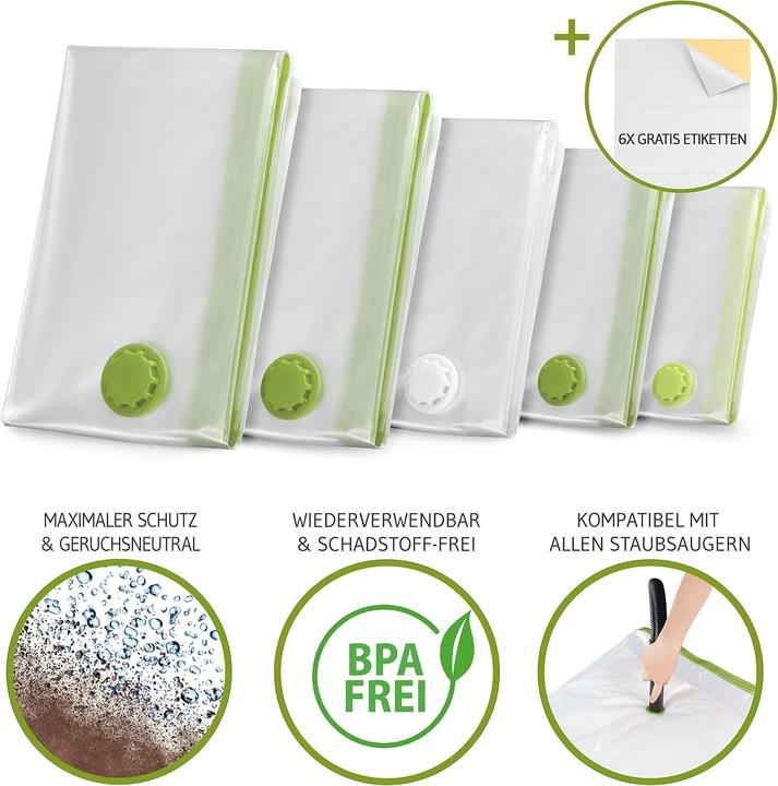 Immagine prodotto Nordic Vakuumbeutel-Set für Kleidung (6x, Grösse S)