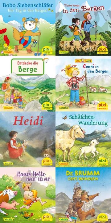Pixi-8er-Set 301: Mit Pixi in den Bergen (8x1 Exemplar), 8 Teile (Allemand, Divers, 2024)