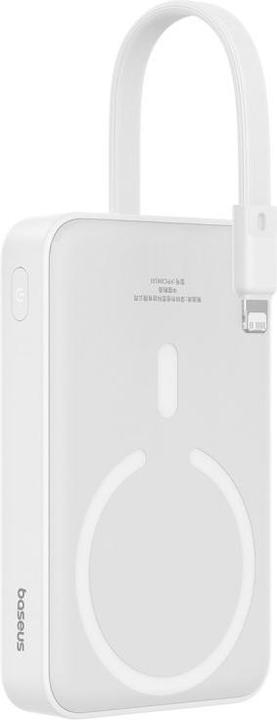 Productafbeelding Baseus Powerbank Magnetic Mini 10000mAh 20W MagSafe (wit) (10000 mAh, 20 W, 20 Wh)