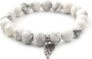 Beneto Bead bracelet made of white howlite MINK30 / 17