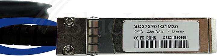 Actual product image CBO Juniper JNP-SFP-25G-DAC-1M Compatible BlueLAN DAC SFP28 SC272701Q1M30