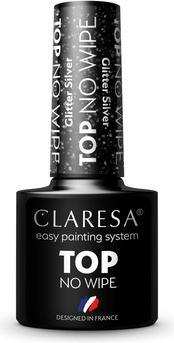 Claresa Top Shine No Wipe (Glitter, Silver, UV-Gel Lack)