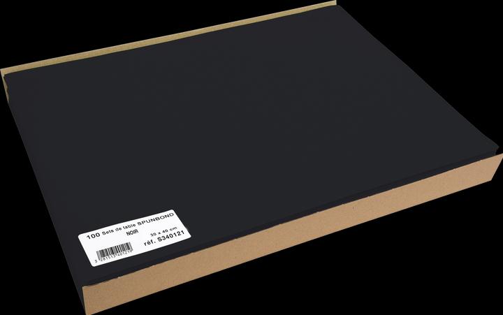 Image du produit PROnappe Set de table jetable Spunbond, 400 x 300 mm, noir (100 pcs, 30 x 40 cm)