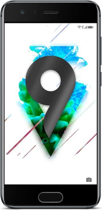 Honor 9 (64 GB, Midnight Black, 5.15", Hybrid Dual SIM, 12 Mpx, 4G)