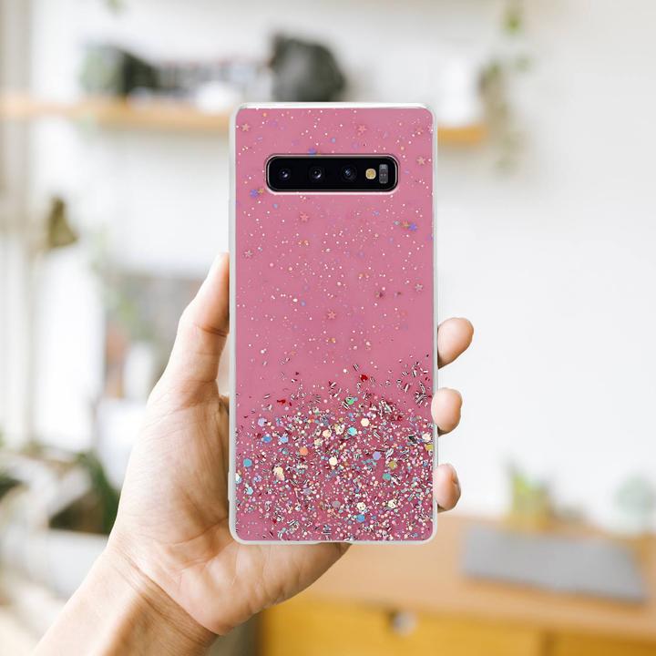 Image du produit Cadorabo Couverture TPU paillettes scintillantes (Samsung Galaxy S10)