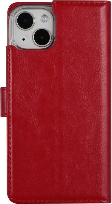Actual product image UNIQ Accessory Case iPhone 13 - Book Case faux leather red with 3 card slots No.179.2 (Apple iPhone 13, Apple iPhone 16)