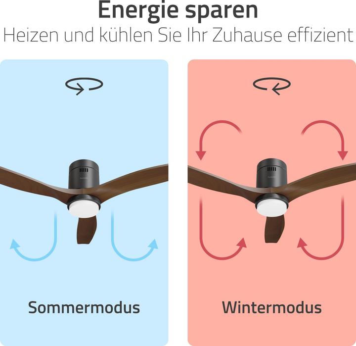 Actual product image Hombli Deckenventilator mit Licht (43 dB)
