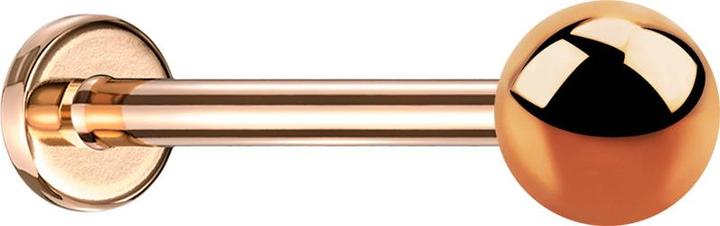 Star Piercing Micro Threadless Labret rosegold mit Kugel (Chirurgenstahl 316L)
