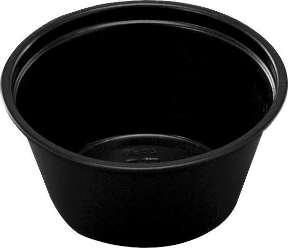 Produktbild Antalis Dressing Becher 60ml/2 oz Ø62x27mm schwarz PP 250pcs/Pack - (250 pcs.)