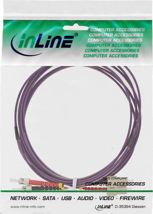 Actual product image InLine FO duplex cable SC/ST 50/125um OM4 25m (CAT7, 25 m)
