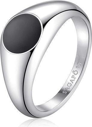Sagapo S'AgapÃµ - Modern steel ring for men Ripple SRP36 - Circuit: 61 mm (61)