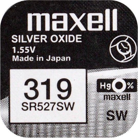 Image du produit Maxell 319 / SR527SW - Pile de montre (1 pcs, SR64, 17 mAh)