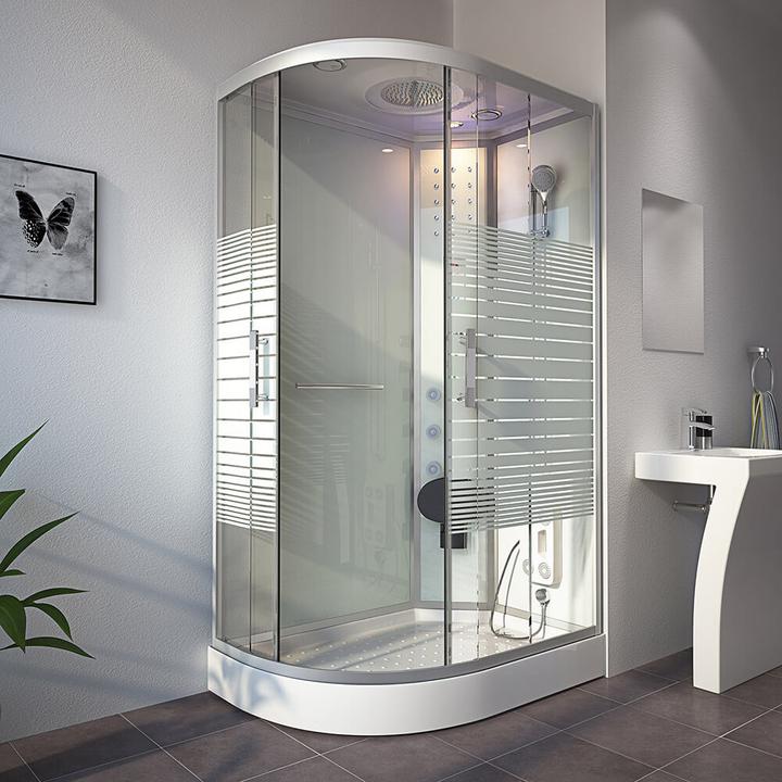 Immagine prodotto Home Deluxe Doccia a vapore con cascata sauna a vapore MANTA XL, 120x80x220cm - Sinistra