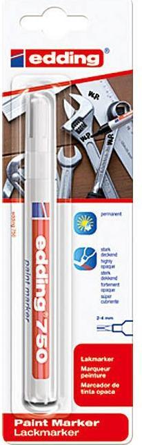 Produktbild Edding Lackmarker 750 (Weiss, 4 mm, 1 x)