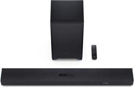 Actual product image Sharp Speakers HT-SBW53121(BK) Q 3.1.2 Dolby Atmos/ DTS:X Soundbar with Wireless Subwoofer, Black | (360 W, 3.1 Channel)