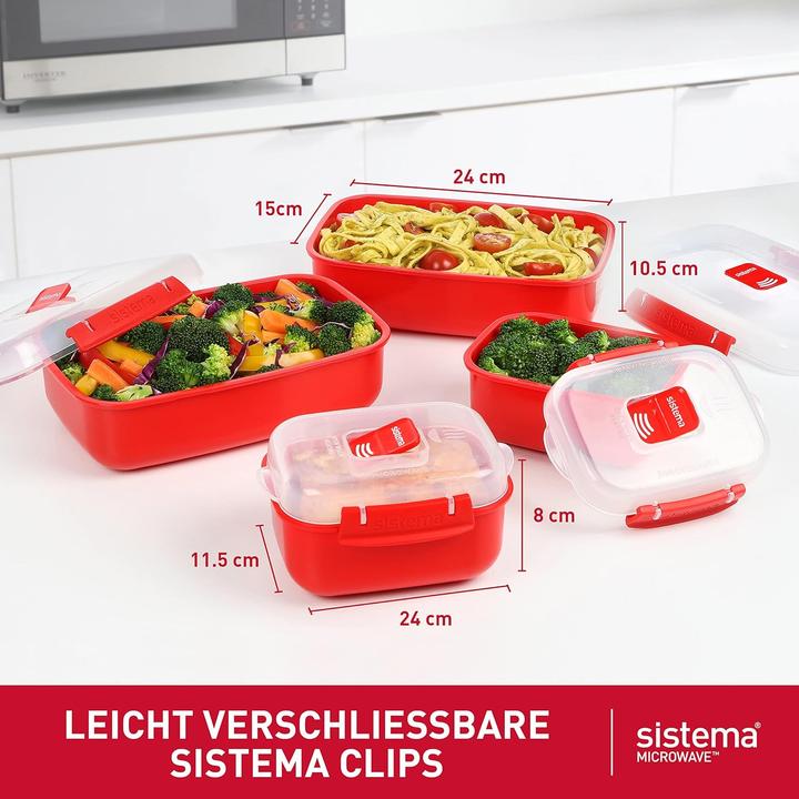 Actual product image Sistema Microwave-Heat & Eat food storage set (1.25 l)