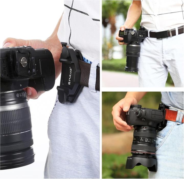 Image du produit Puluz Clip de libération rapide de l'appareil photo (Ceinture ventrale, Sangle d'épaule)