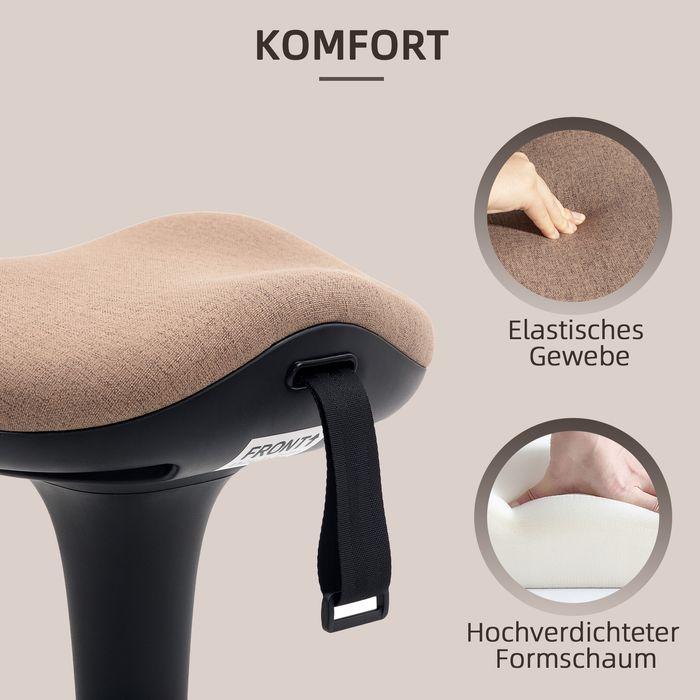 Produktbild Swisshandel24 Bürohocker mit Schwenkfunktion, ergonomischer Arbeitshocker, höhenverstellbar