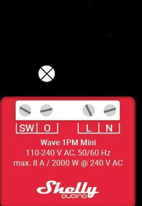 Produktbild Shelly Qubino Wave 1PM Mini (Schaltaktor)
