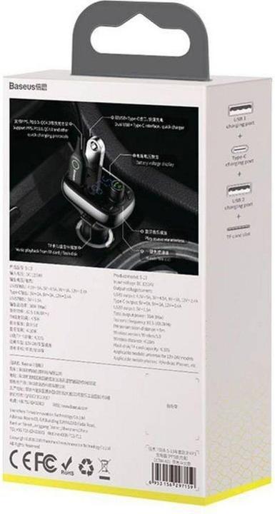 Actual product image Baseus Car Bluetooth MP3 Player T Shaped S-13