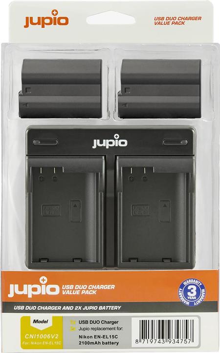 Produktbild Jupio Value Pack: 2X Battery EN-EL15C 2100mAh + USB Dual Charger