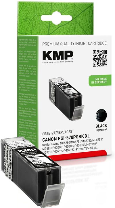 Produktbild KMP C107BPIX Tintenpatrone sw komp. mit Canon PGI-570 XL PGBK (BK)