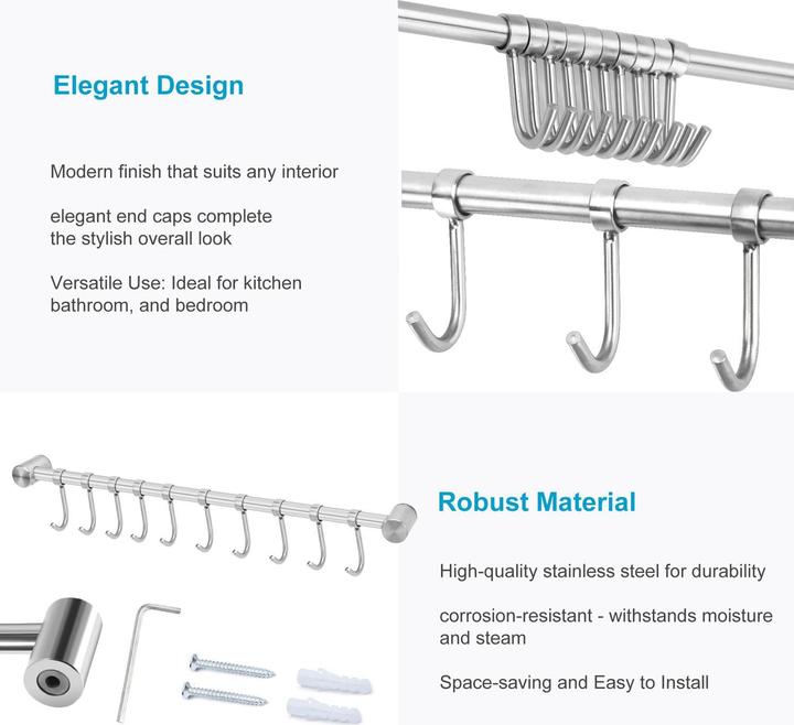 Produktbild Intirilife Hängeleiste mit 10 Haken