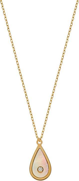 Natsumi Schmuck Halskette Gelbgold 9K/375 Anker Perlmutt 45cm (375/9 K Gelbgold)