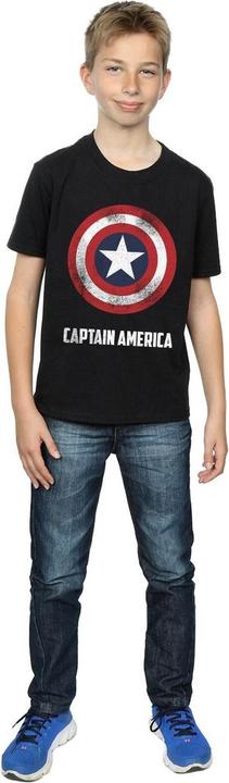 Image du produit - T-shirt CAPTAIN AMERICA SHIELD TEXT - Garçon (152, 158)
