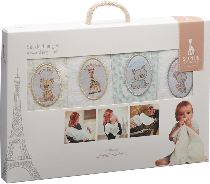 Sophie la girafe Geschenkset Mulltuch 4er Set (70 cm, 70 cm)
