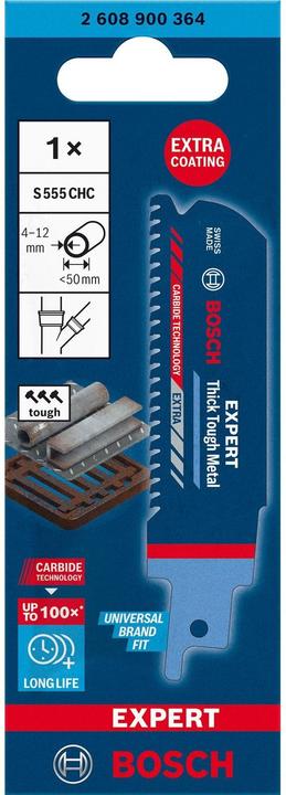Immagine prodotto Bosch Professional Zubehör Lama per sega alternativa EXPERT 'Thick Tough Metal' S 555 CHC, 1 pezzo