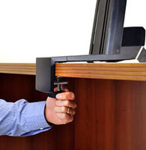 Produktbild Ergotron desk stand, WorkFit-S dual, adjustable, 24 inch VESA +, lift, r (Tisch, 24")