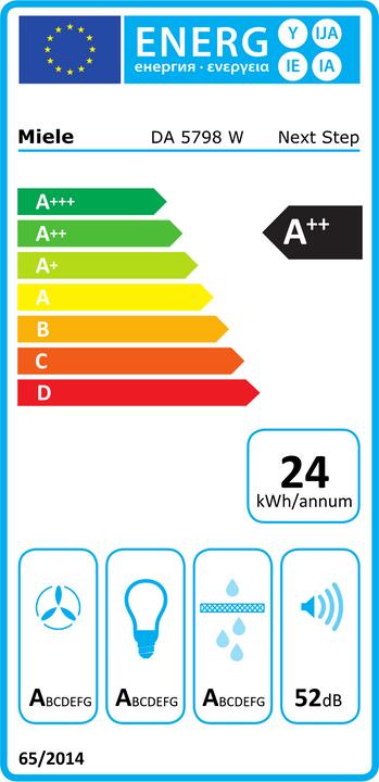 Energy Label Miele DA 5798 W Next Step (Wall hood)