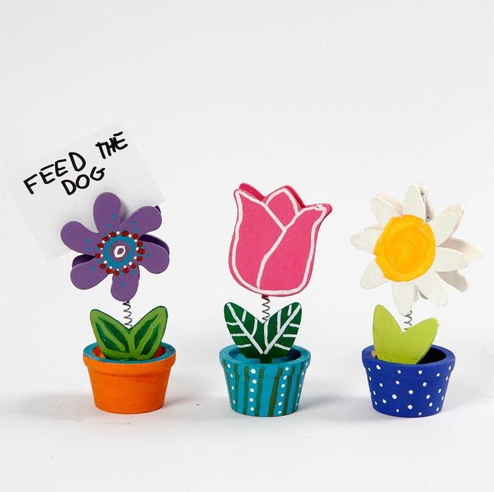 Produktbild Creativ Company Versier je Houten Memoclip Bloem, 10st.