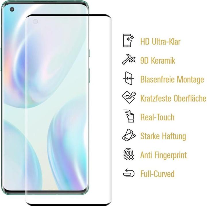 Produktbild Protectorking 3x Ceramic-Glass Full Cover HD Klar (3 Stück, OnePlus 9 Pro)