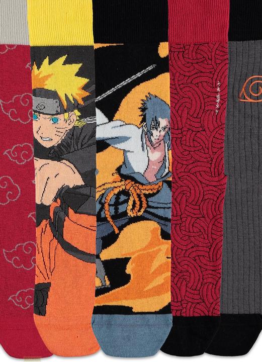 Produktbild Difuzed Naruto Shippuden - Men's Socks (5 Pack / Giftset) - 43/46 (5er Pack, 43, 46)