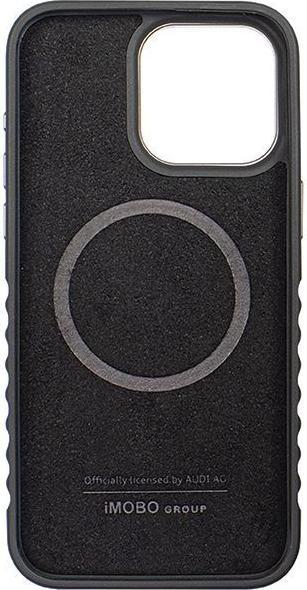 Actual product image Audi Genuine Leather MagSafe iPhone 14 Pro 6.1" czarno-czerwony/black-red hardcase AU-TPUPCMIP14P-R8 (Apple iPhone 14 Pro)