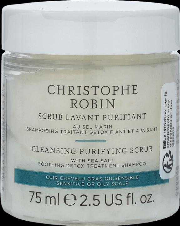 Actual product image Christophe Robin Cleansing Purifying Scrub with Sea Salt (75 ml, Liquid shampoo)