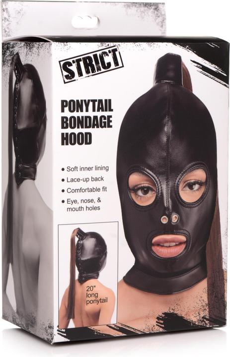 Image du produit Strict Leather Bondage Hood With Ponytail