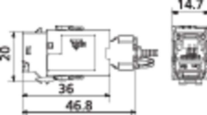 Produktbild Metz Connect Keystone Modul CAT 6A (Keystone Modul)