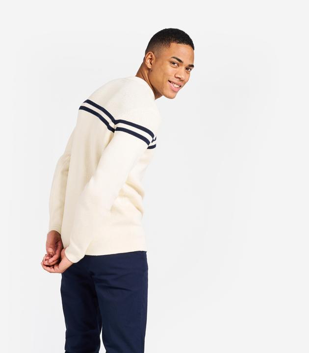 Immagine prodotto Tribord Maglia da vela uomo 100 beige/blu scuro a righe (XXL)