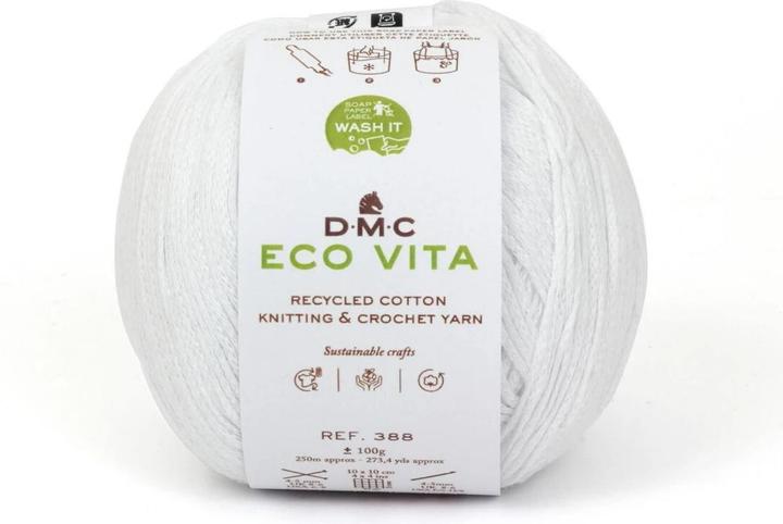 Actual product image DMC Wool Eco Vita 100 g, White (250 m)