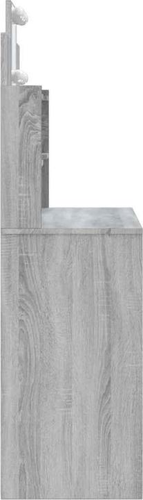 Actual product image VidaXL Dressing table with LED lights Grey Sonoma 96x40x142 (96 x 40 x 142 cm)