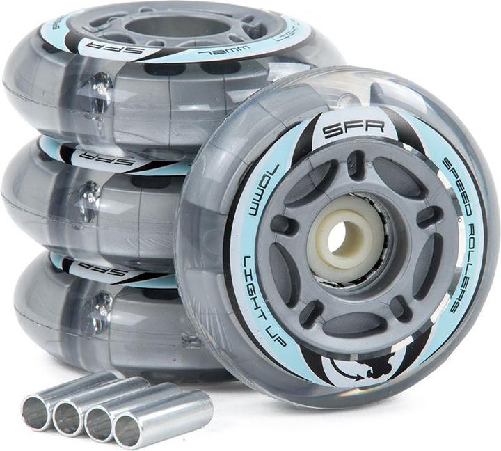 Produktbild Sfr Inline Skate Wheels Light Up Inline Silver 2023 (64 mm, 82a)